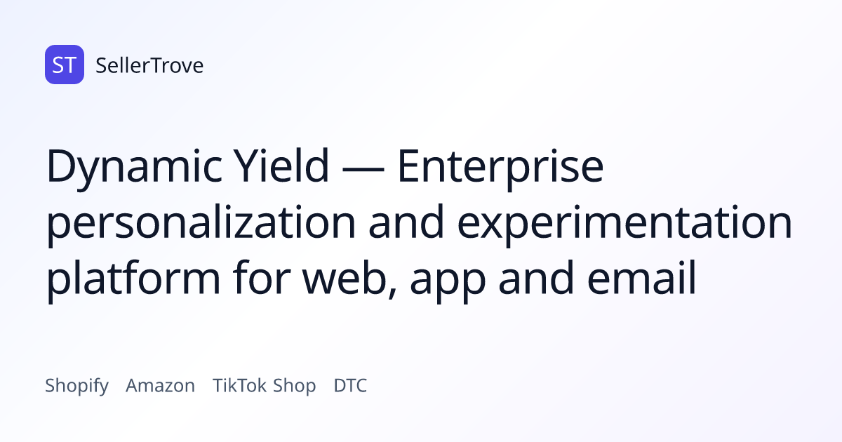 Dynamic Yield Review (2026): Pricing & Alternatives